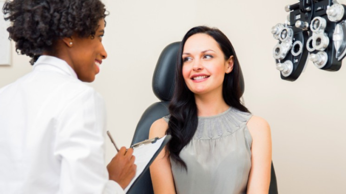 Doctor with patient