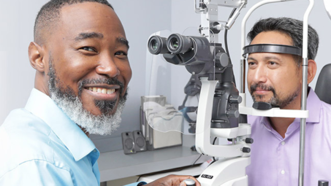 Doctor with patient